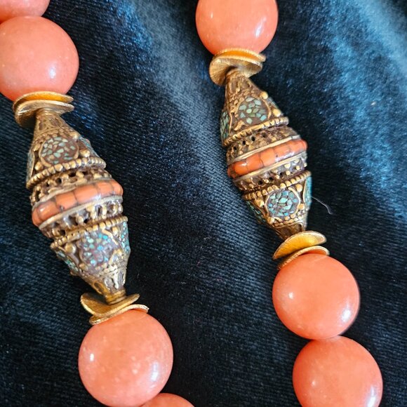 Handmade One-of-a-Kind Artisan Gemstone Statement Necklace - Picture 4 of 6